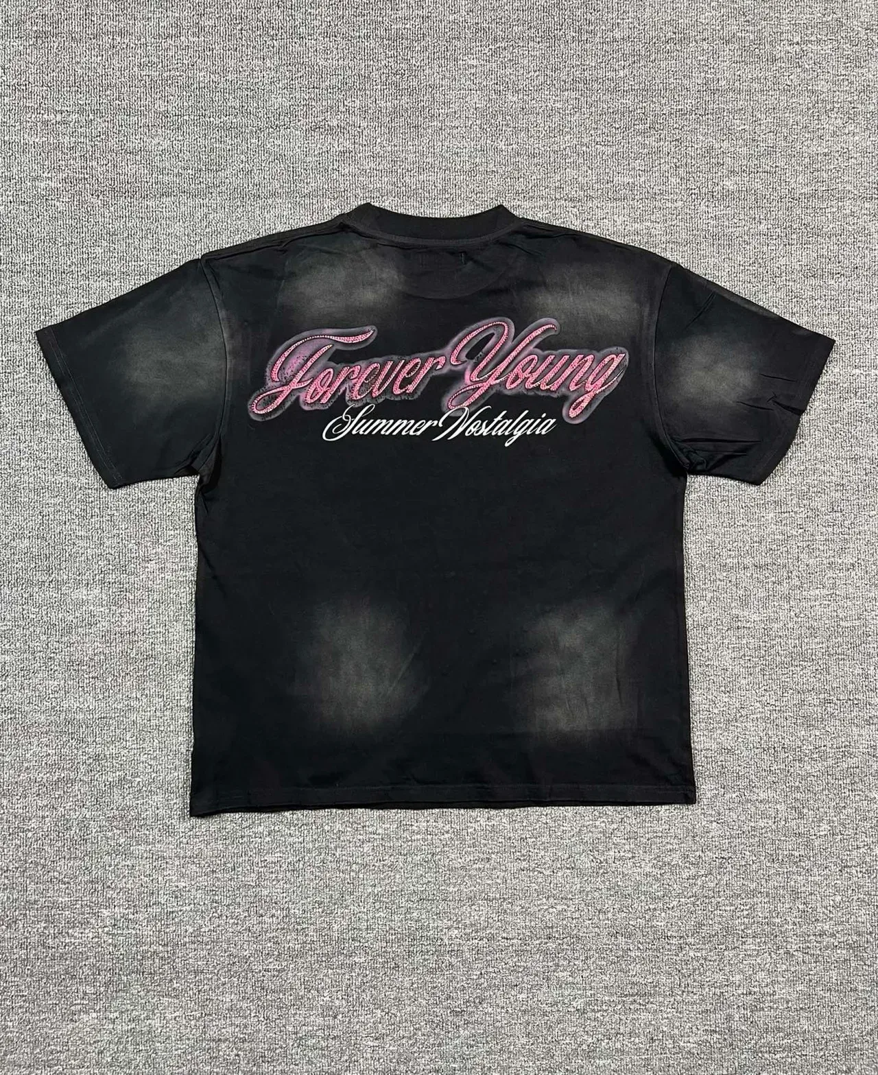 DUAA Graphic-Print Washed Black Oversized T-Shirt 5