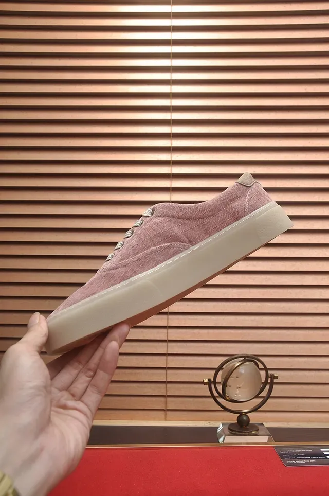 Dusty Pink Textile Low-Top Lace-Up Sneaker 5
