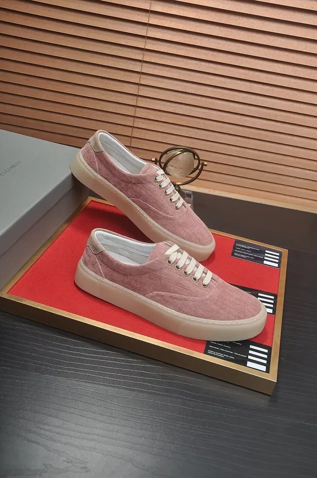 Dusty Pink Textile Low-Top Lace-Up Sneaker 6