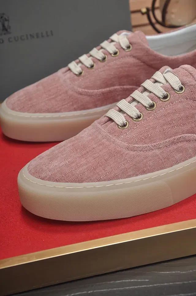 Dusty Pink Textile Low-Top Lace-Up Sneaker 8