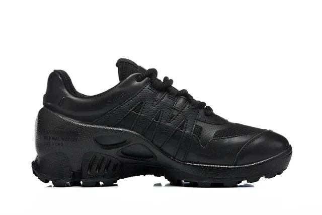 ECCO All-Black Layered Synthetic Mesh Lifestyle Sneakers 5