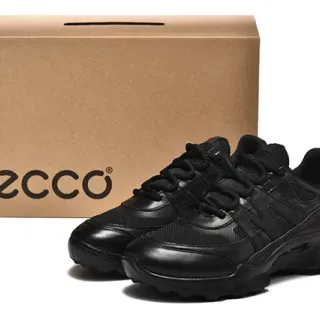 ECCO Black Mixed-Material Lifestyle Sneakers