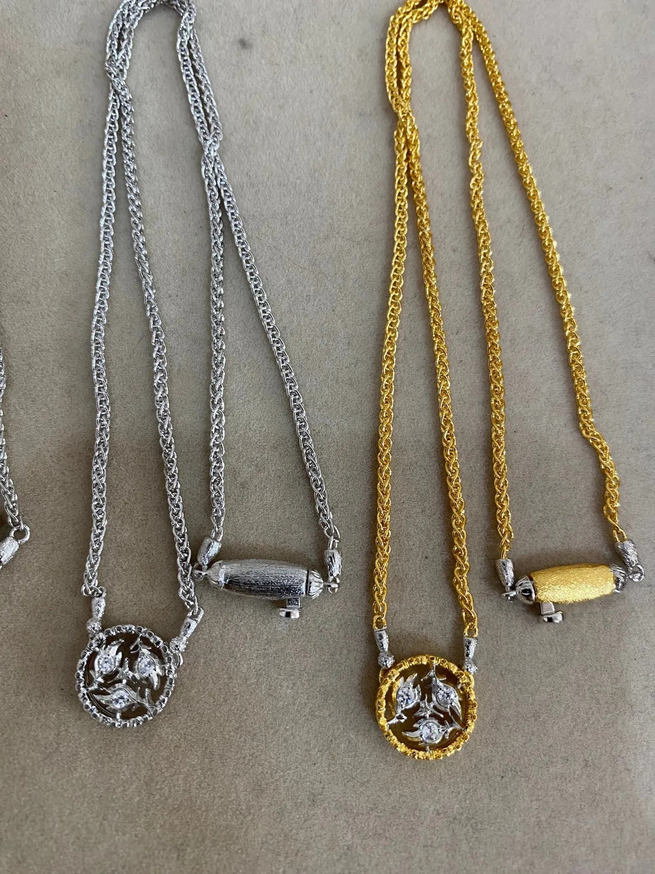 Gold and Silver Heart Filigree Pendant Necklaces 5