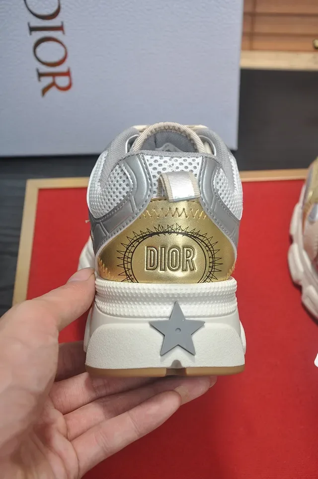 Gold and Silver Metallic Chunky Platform Sneakers 2