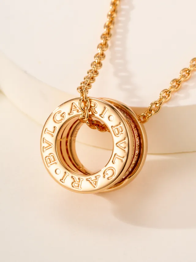Gold and Silver Tone Multi-Ring Pavé Pendant Necklaces 12