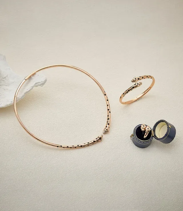 Gold Black Open-Ended Bracelet 5
