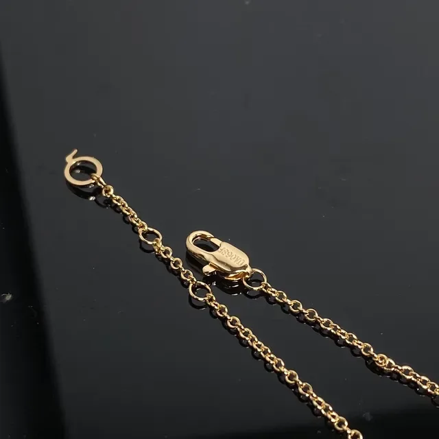 Gold Red Chain Double Charm Pendant Bracelet 2
