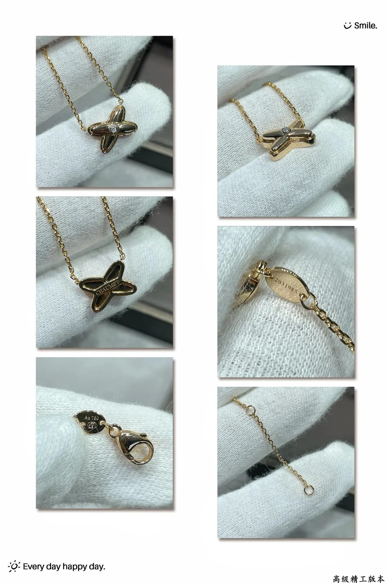 Gold Silver Cross-Shaped Pendant Single Central Stone Necklace 2