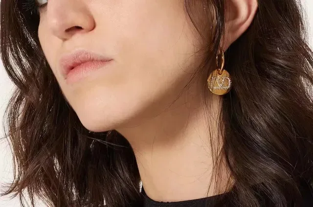 Gold Silver Hoop Circular Pendant Earrings 5