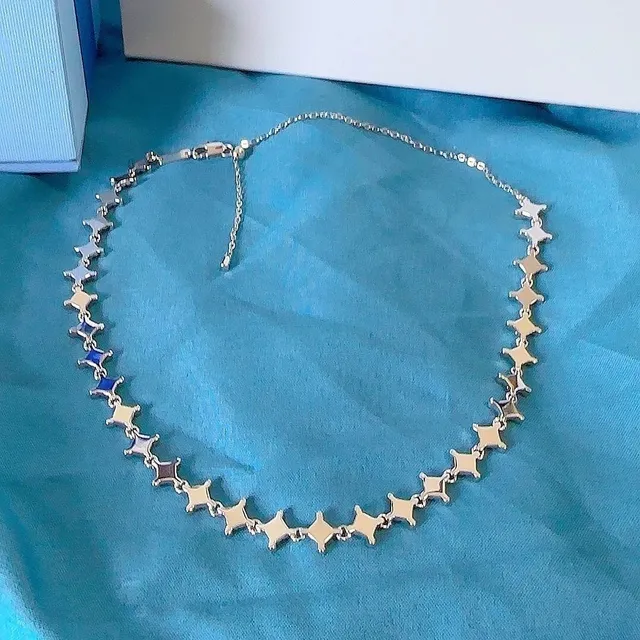 Gold Silver Layered Star-Motif Necklace 6
