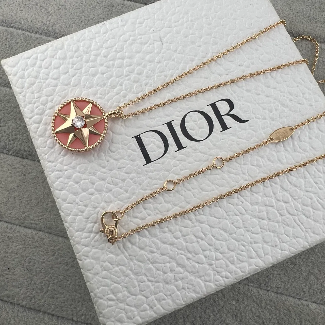 Gold-Tone Compass Star Enamel Pendant Necklaces 2