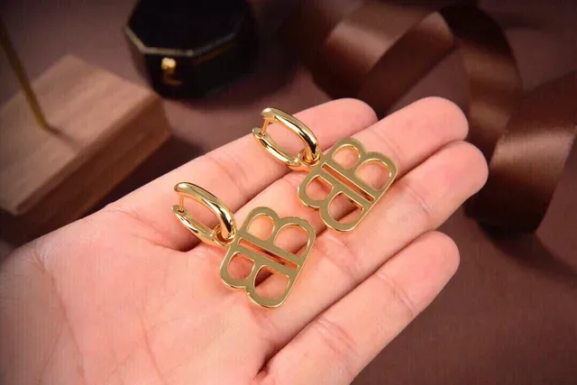 Gold-Tone Double-B Motif Pendant Charms Necklaces 3