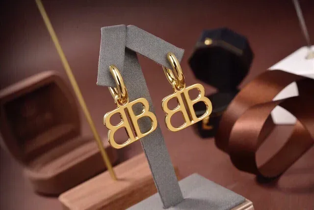Gold-Tone Double-B Motif Pendant Charms Necklaces 4