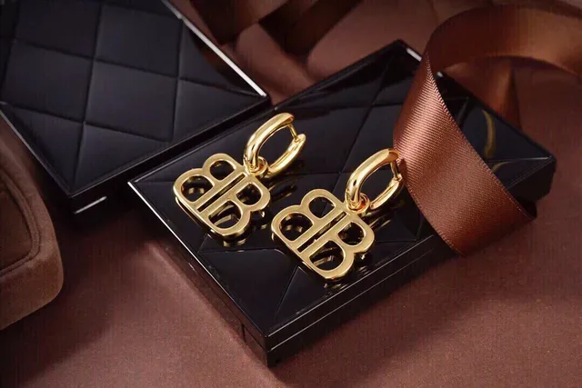 Gold-Tone Double-B Motif Pendant Charms Necklaces 5