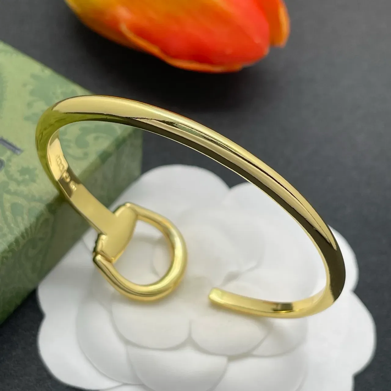 Gold-Tone Pavé Crystal Circular Motif Open Cuff Bracelet 4