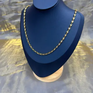 قلادة سلسلة المشابك مع حجرة بافيه بلون ذهبي