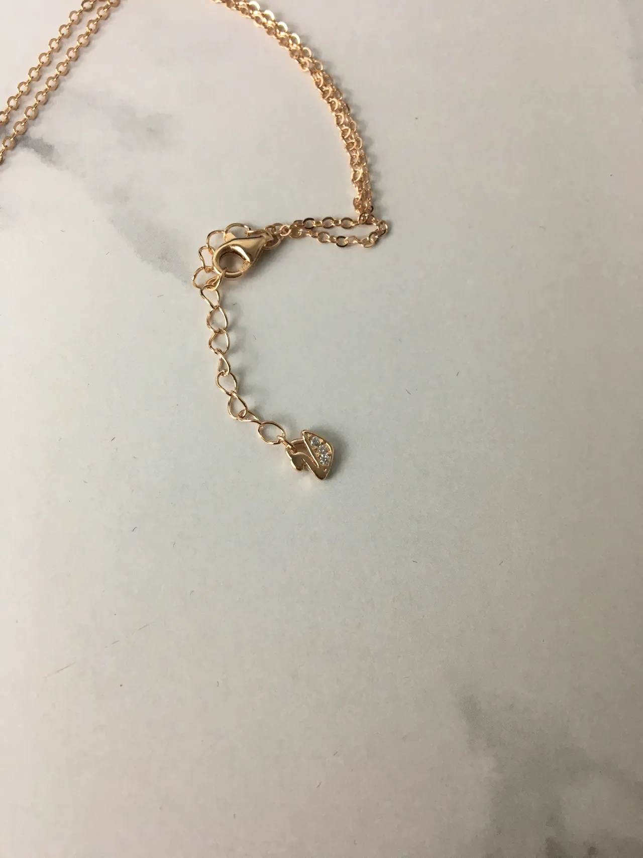 Gold-Tone Pavé Swan Motif Circular Pendant Necklace 2