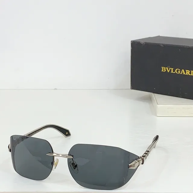 Gold-Tone Rimless Gradient Brown Sunglasses 7