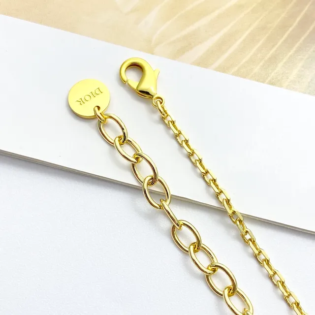 Gold-Tone Sun and Star Motif Pearl Necklace 7