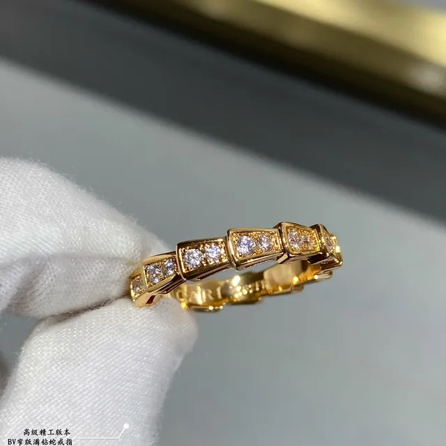 Gold-Toned Linked Geometric Pave-Stone Stackable Rings 3