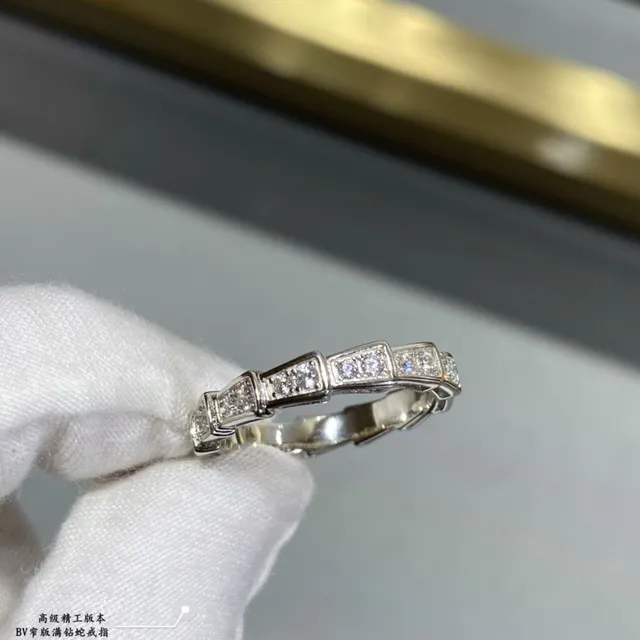 Gold-Toned Linked Geometric Pave-Stone Stackable Rings 4