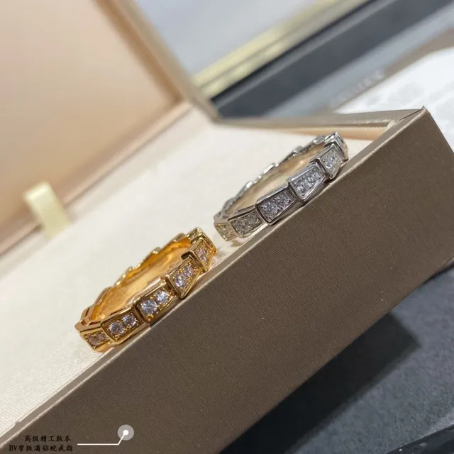 Gold-Toned Linked Geometric Pave-Stone Stackable Rings 9