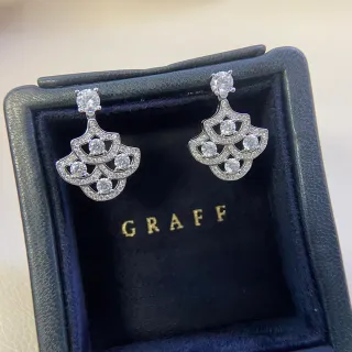 Graff Fan-Tiered Pavé Diamond Drop Earrings