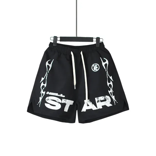 Graphic-Print Elastic-Waist Drawstring Shorts 7
