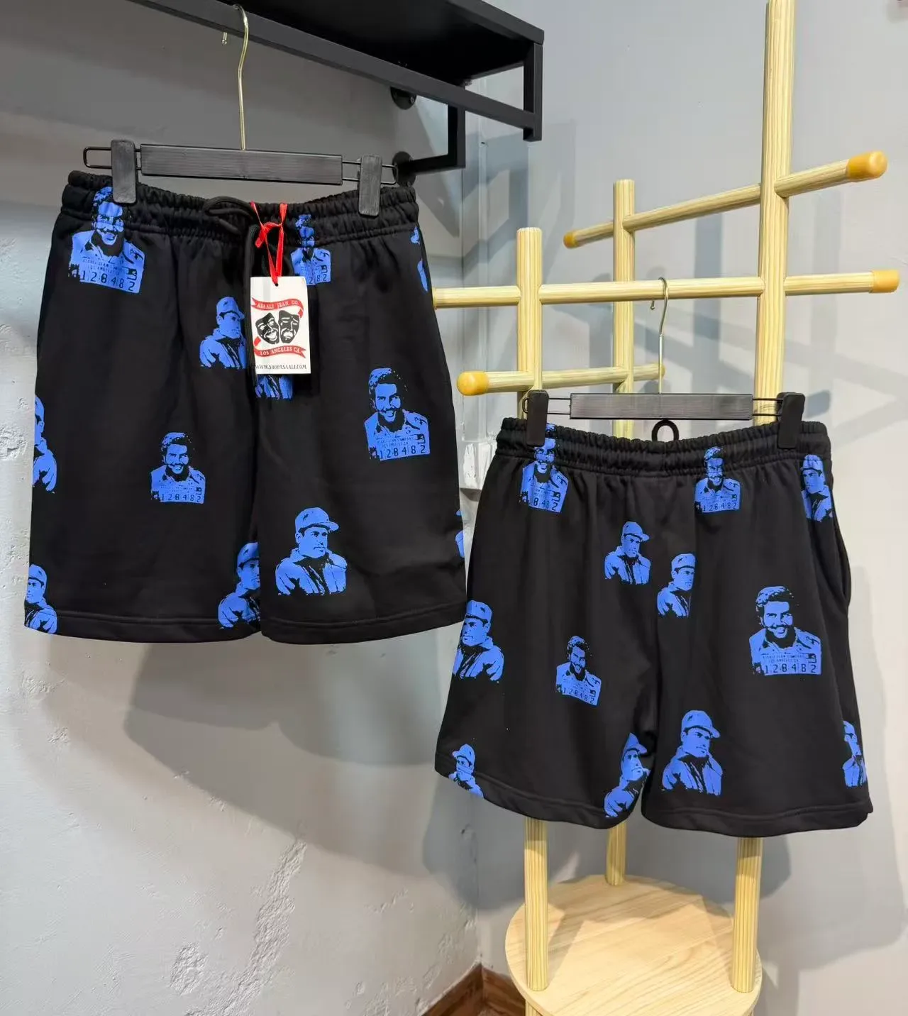 Graphic-Print Elastic-Waist Drawstring Shorts 4