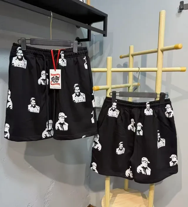 Graphic-Print Elastic-Waist Drawstring Shorts 5
