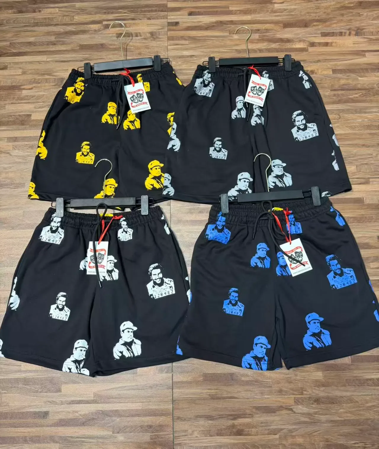 Graphic-Print Elastic-Waist Drawstring Shorts 6