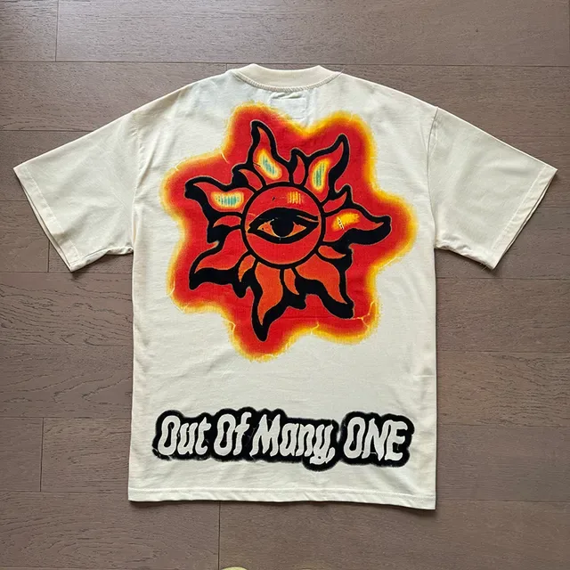 Graphic Print Oversized Double-Sided Art T-Shirt 8
