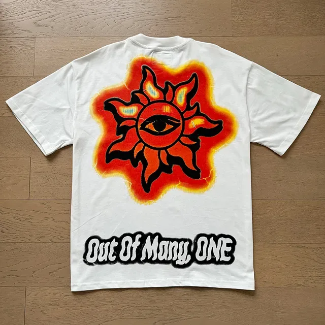 Graphic Print Oversized Double-Sided Art T-Shirt 11