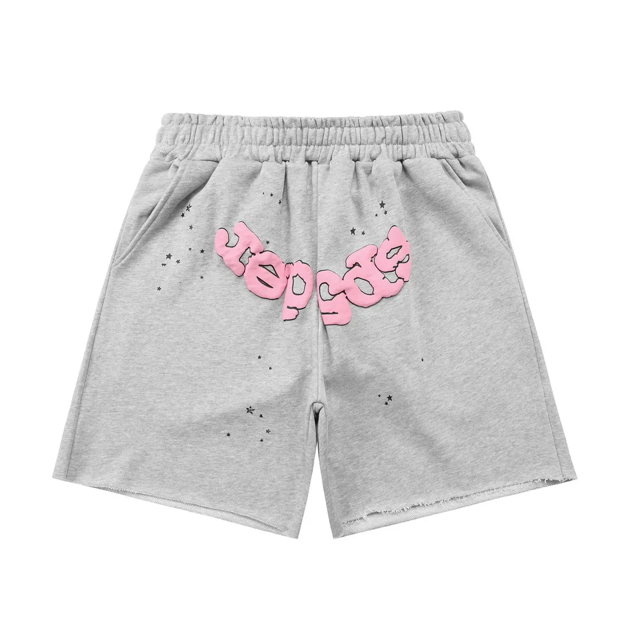 Graphic Print Star Motif Elastic Waist Shorts 2