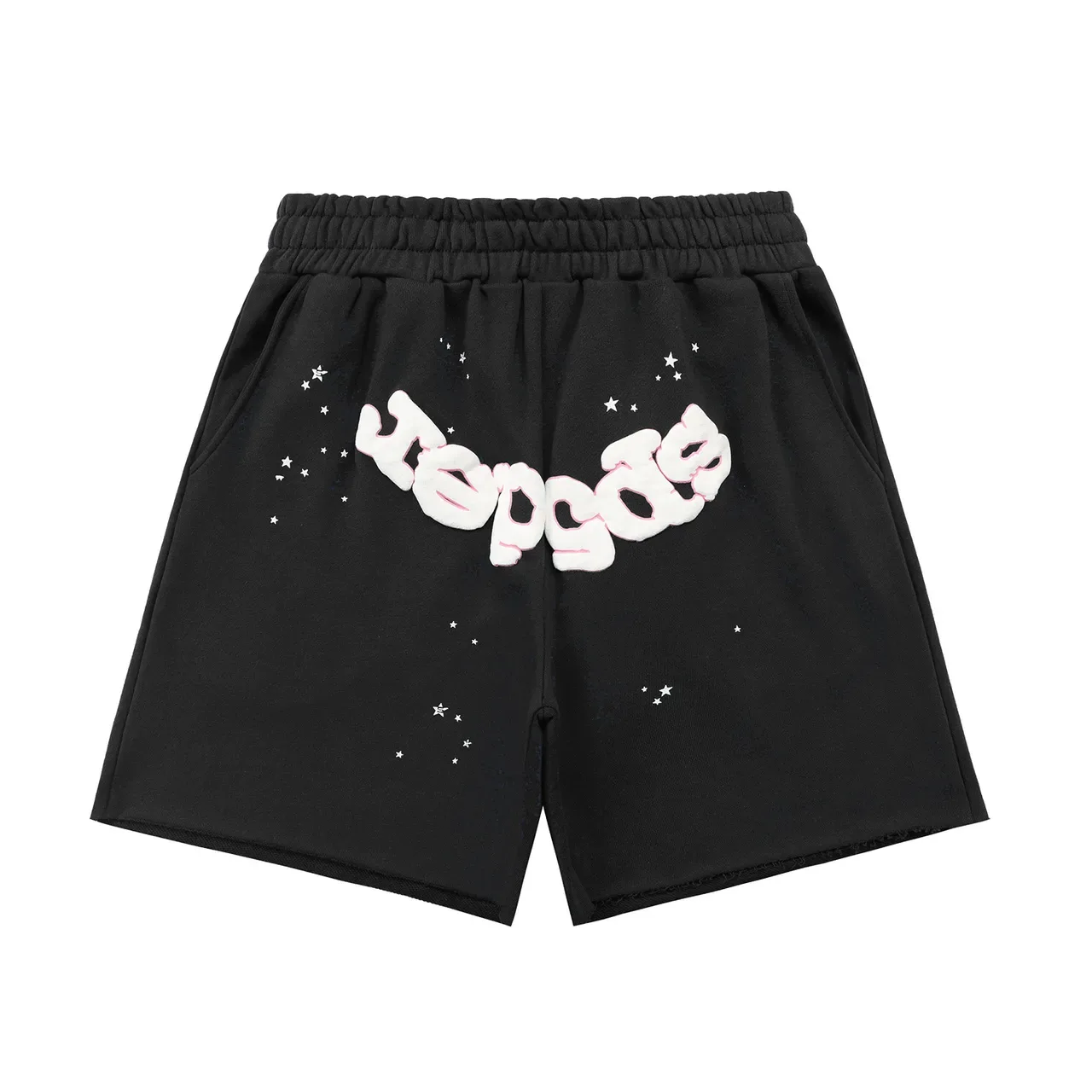 Graphic Print Star Motif Elastic Waist Shorts 3