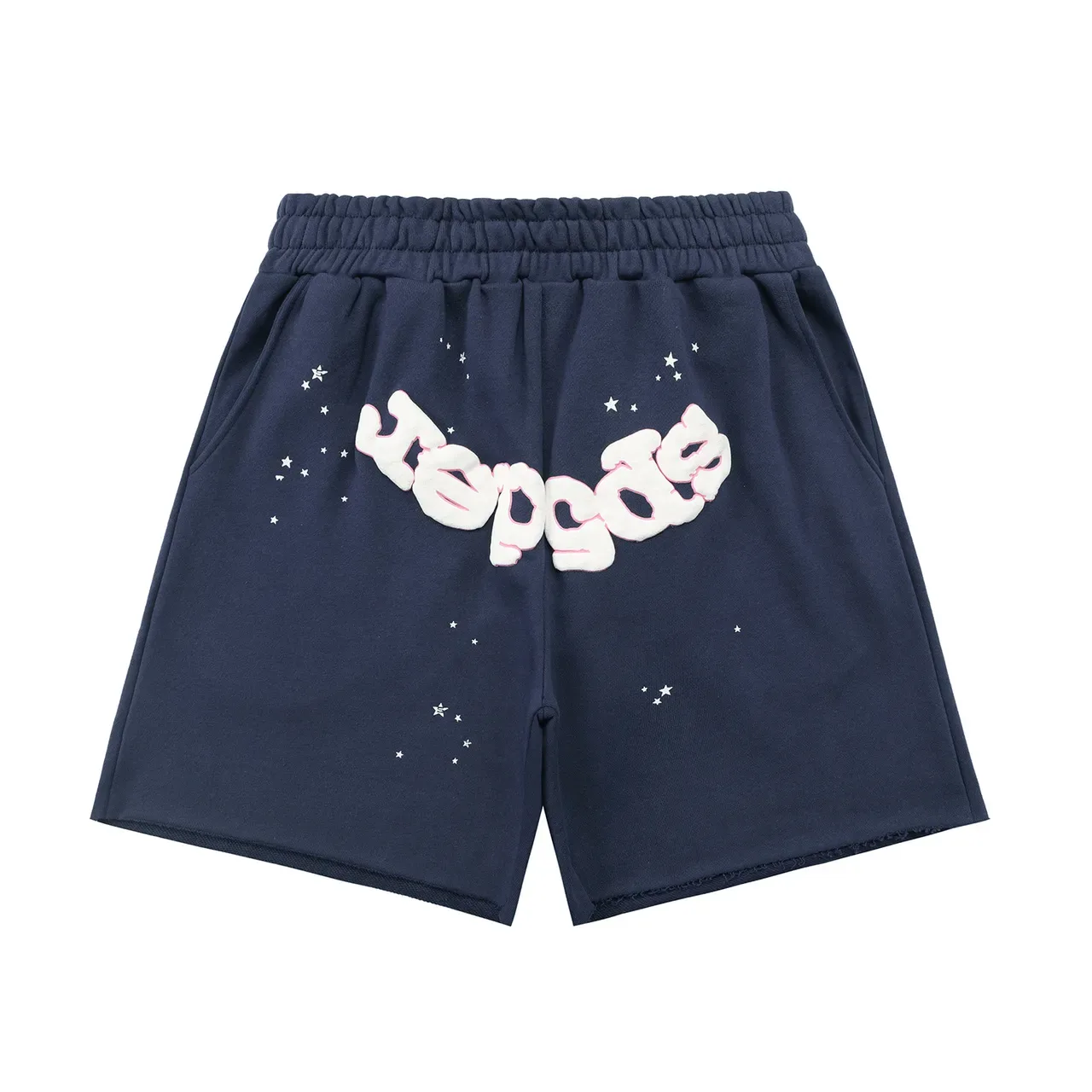 Graphic Print Star Motif Elastic Waist Shorts 4