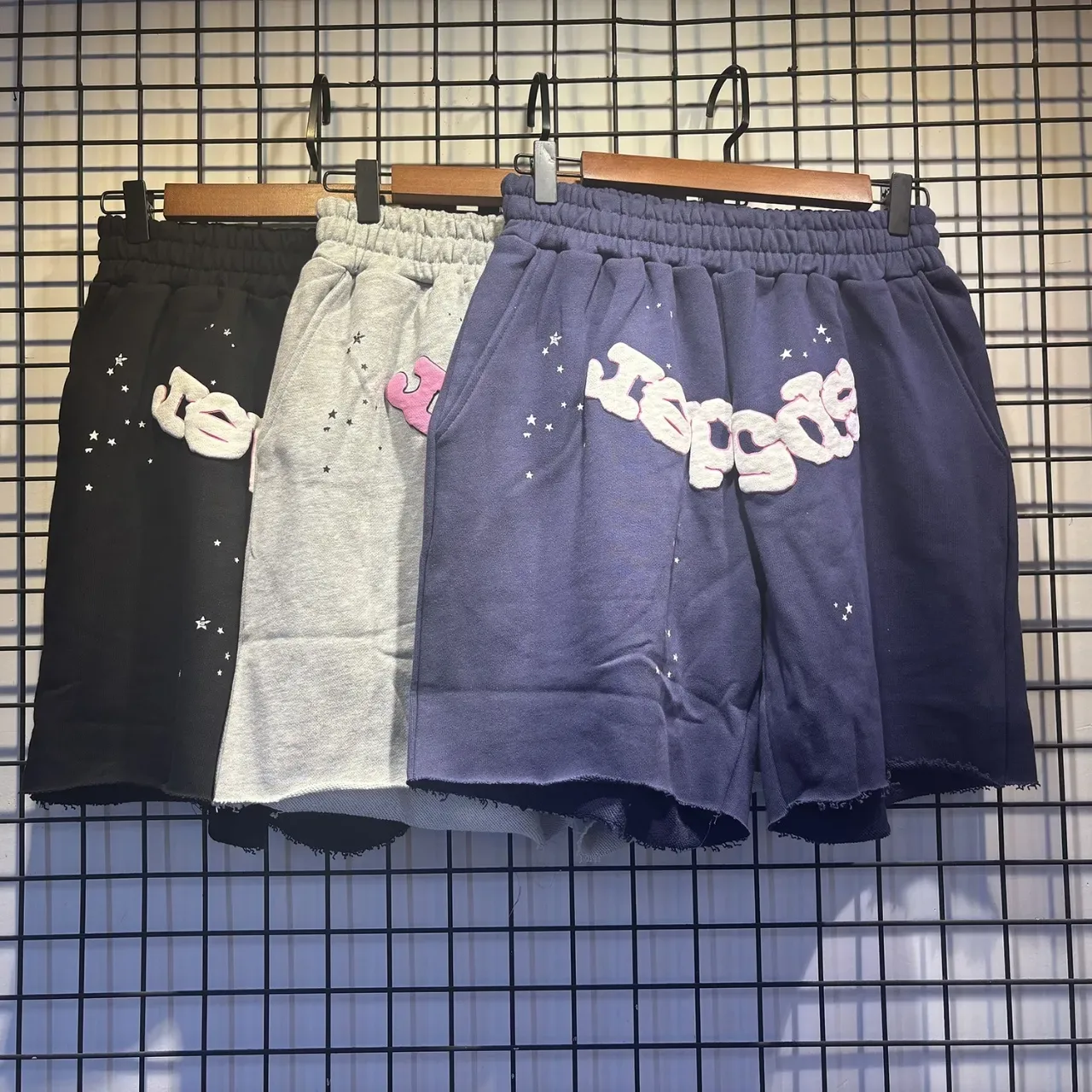 Graphic Print Star Motif Elastic Waist Shorts 9