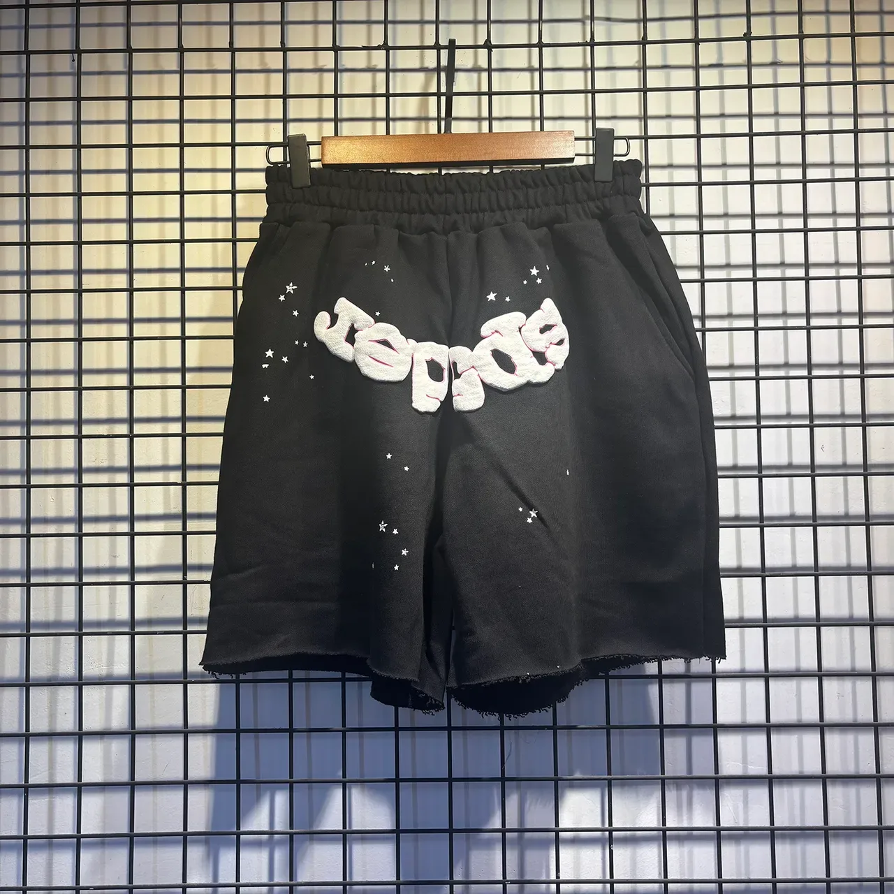 Graphic Print Star Motif Elastic Waist Shorts 12