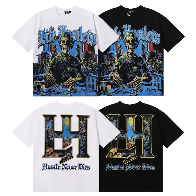 Graphic Skull Motif Oversized T-Shirt 6