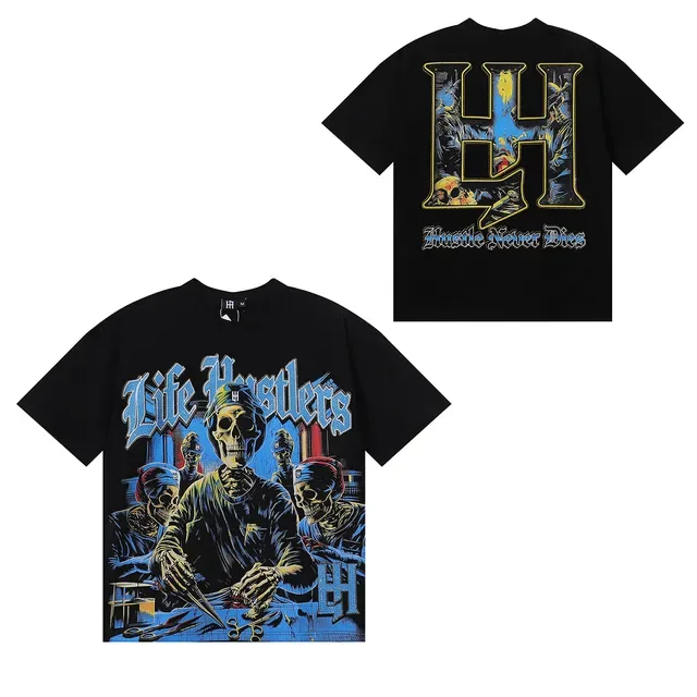 Graphic Skull Motif Oversized T-Shirt 8