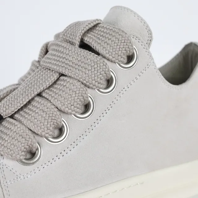 Gray Beige Low-Top Platform Suede Upper Sneakers 6