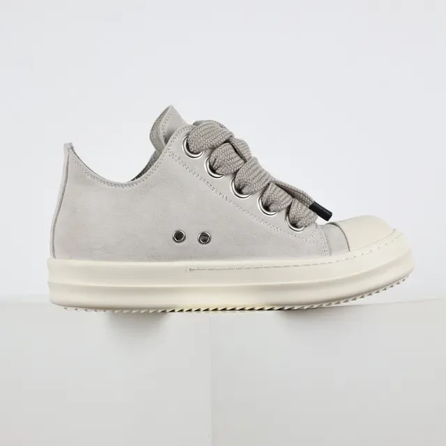 Gray Beige Low-Top Platform Suede Upper Sneakers 7