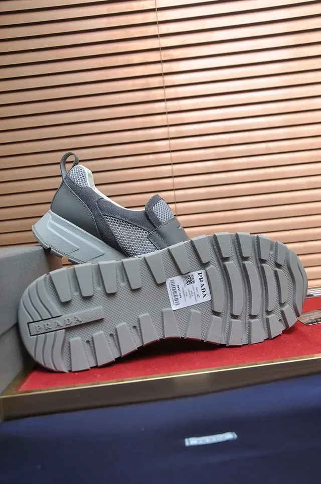 Gray Mesh and Suede Slip-On Lifestyle Sneaker 3