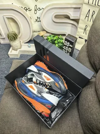 Gray Orange Navy Chunky Lifestyle Sneakers 3
