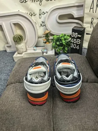 Gray Orange Navy Chunky Lifestyle Sneakers 8