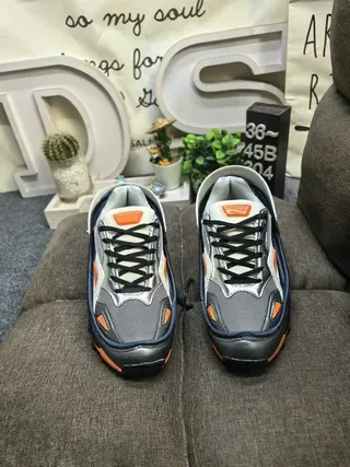Gray Orange Navy Chunky Lifestyle Sneakers 10