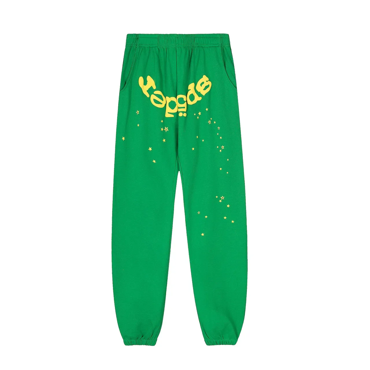 Green Yellow Graphic-Print Hooded Tracksuit 4