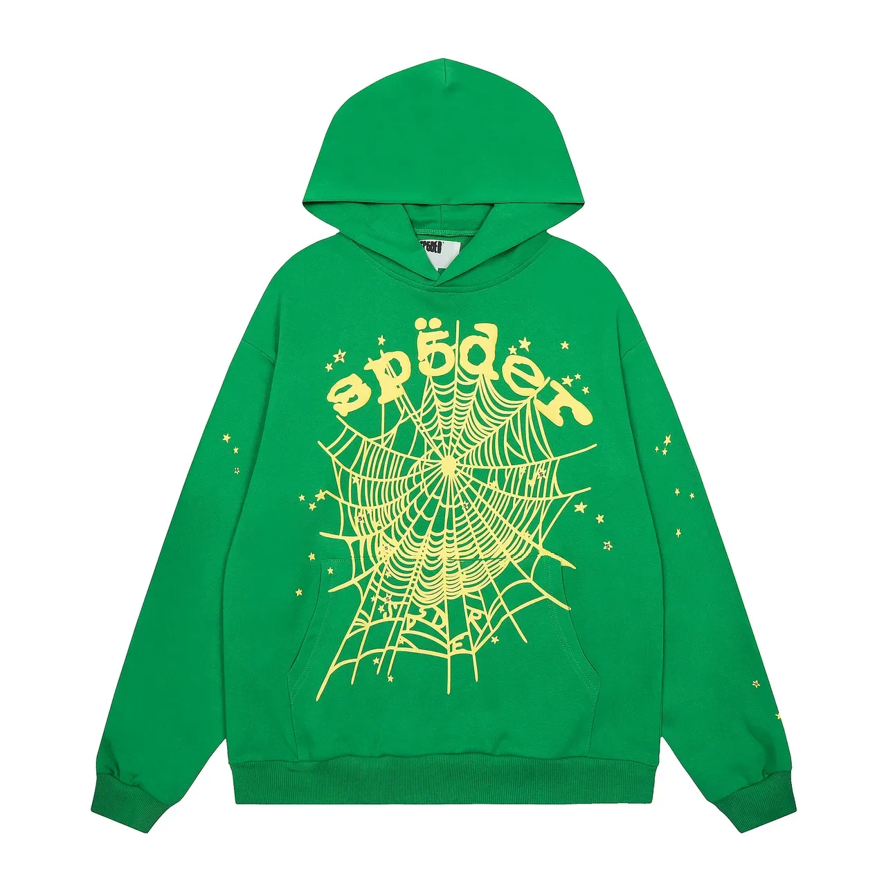 Green Yellow Graphic-Print Hooded Tracksuit 5
