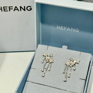 HEFANG Star Crystal Drop Earrings
