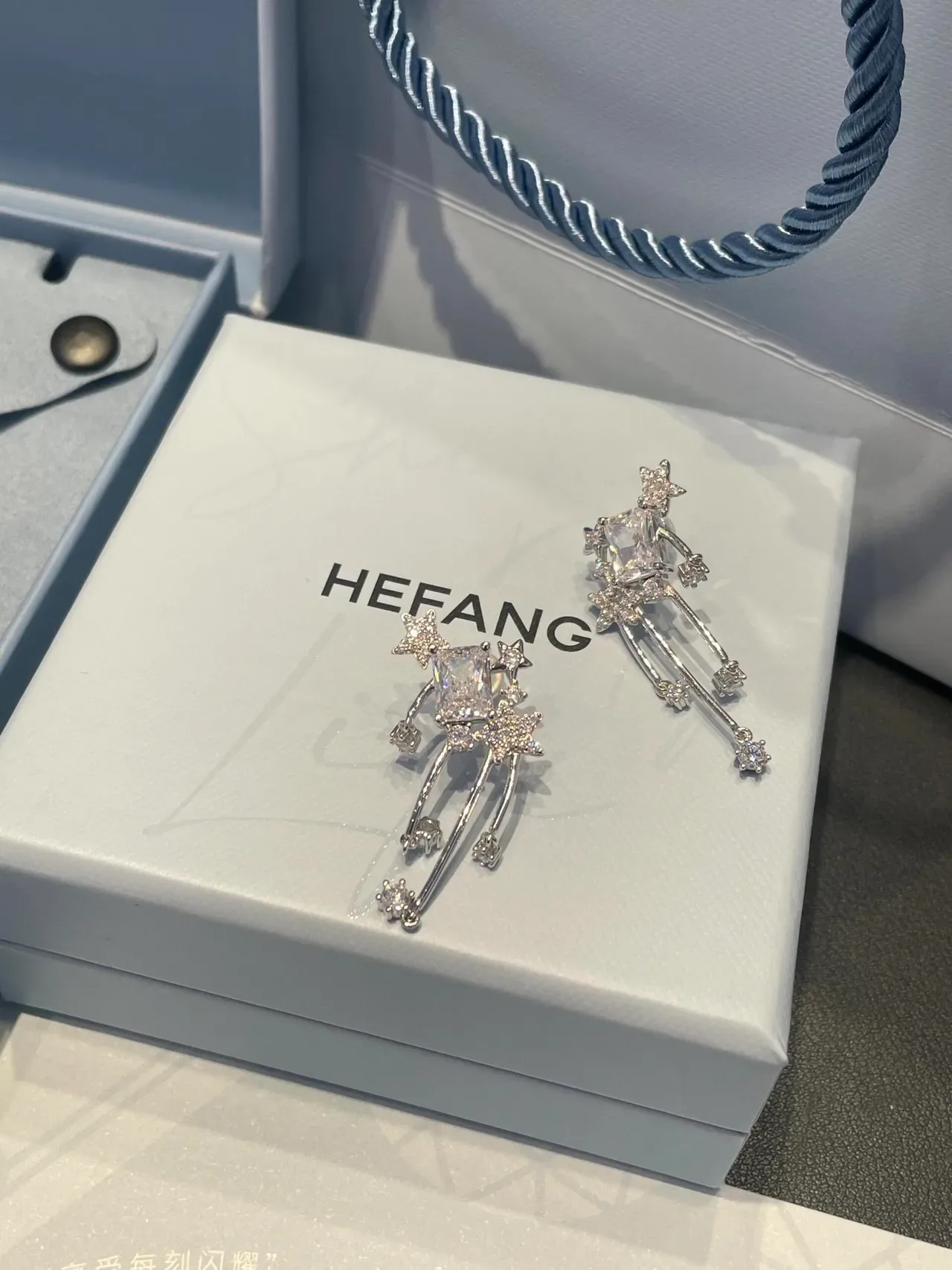 HEFANG Star Crystal Drop Earrings 2